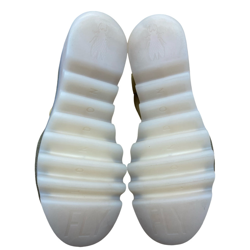 NWT FLY LONDON BIGA SUEDE PERFORATED WEDGE SANDALS SIZE 38