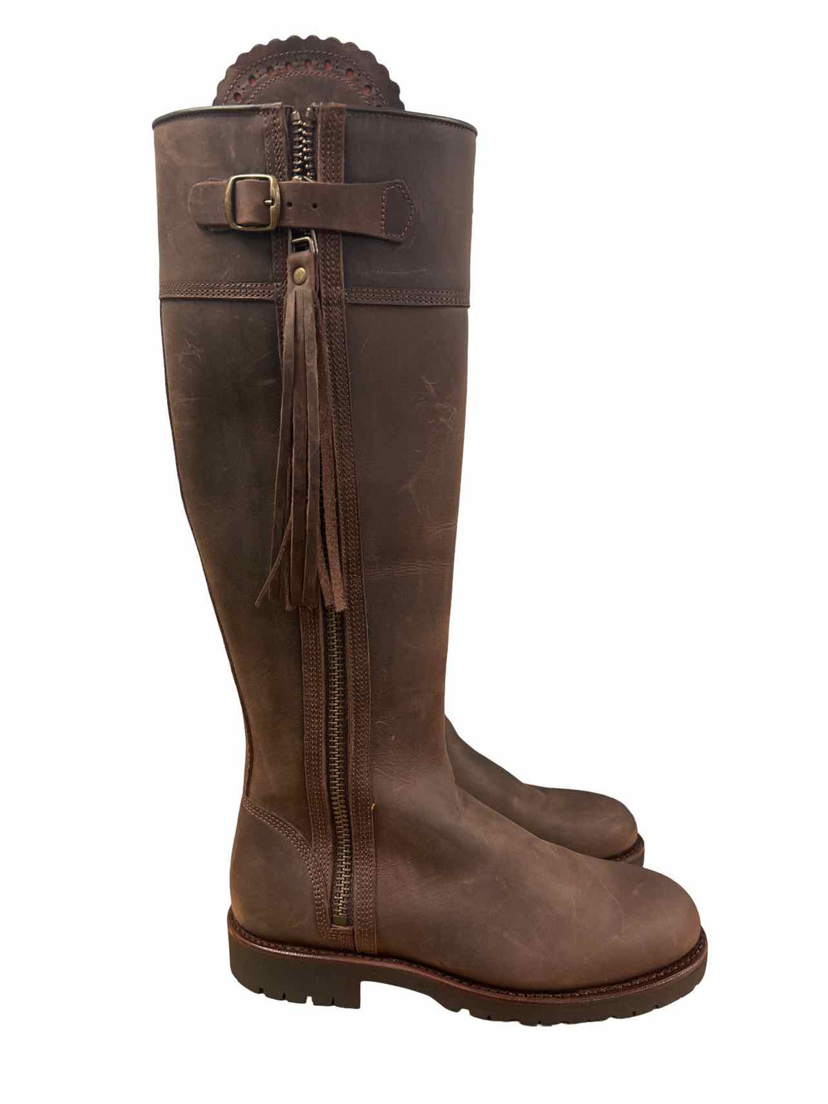ANTHROPOLOGIE PENELOPE CHILVERS LONG TASSLE BOOT SIZE: 38