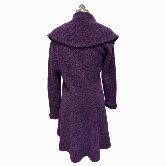 LAFAYETTE 148 BOUCLE OPEN DUSTER PURPLE JACKET SIZE M