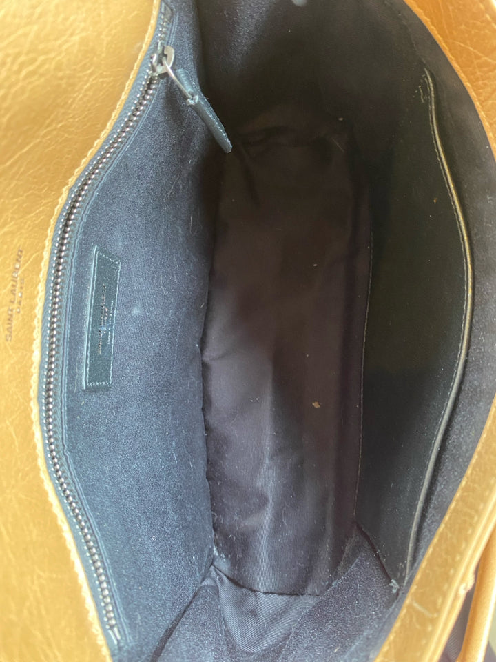 YVES SAINT LAURENT MEDIUM NIKI VINTAGE LEATHER SHOULDER BAG IN TAN