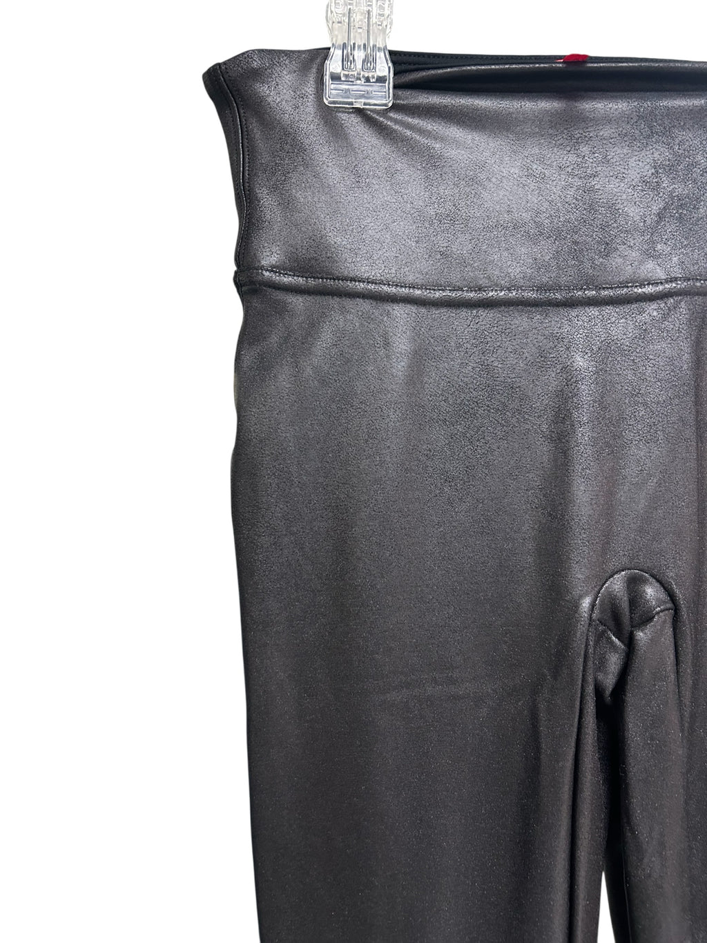NWT SPANX FAUX LEATHER LEGGINGS BLACK TALL FIT SIZE SMALL