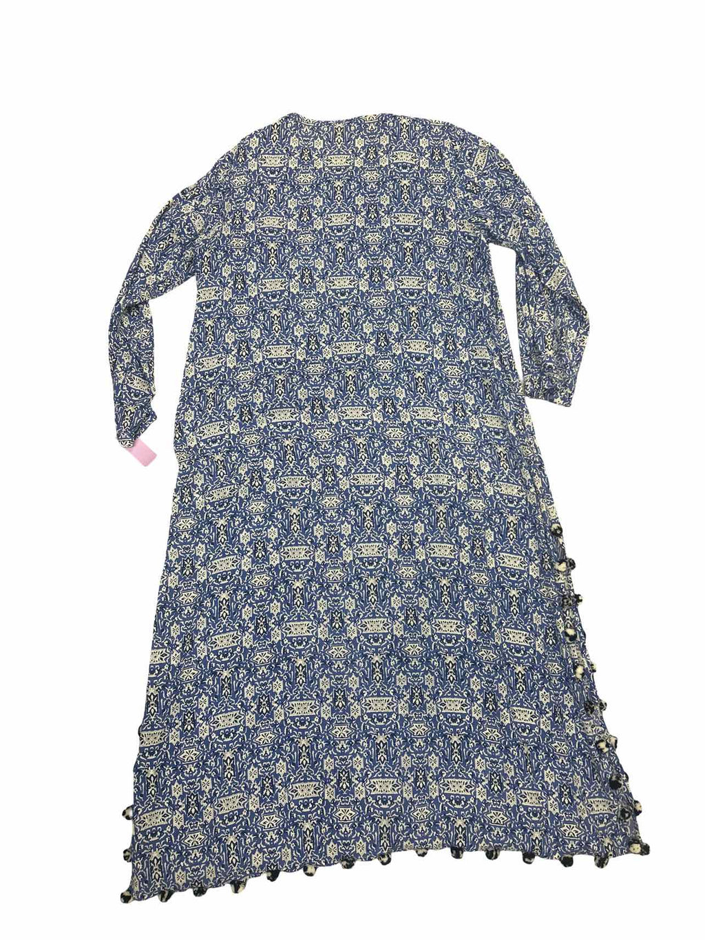 ROLLER RABBIT PRINT EMBRIDERY POM POM KAFTAN DRESS SIZE: XL