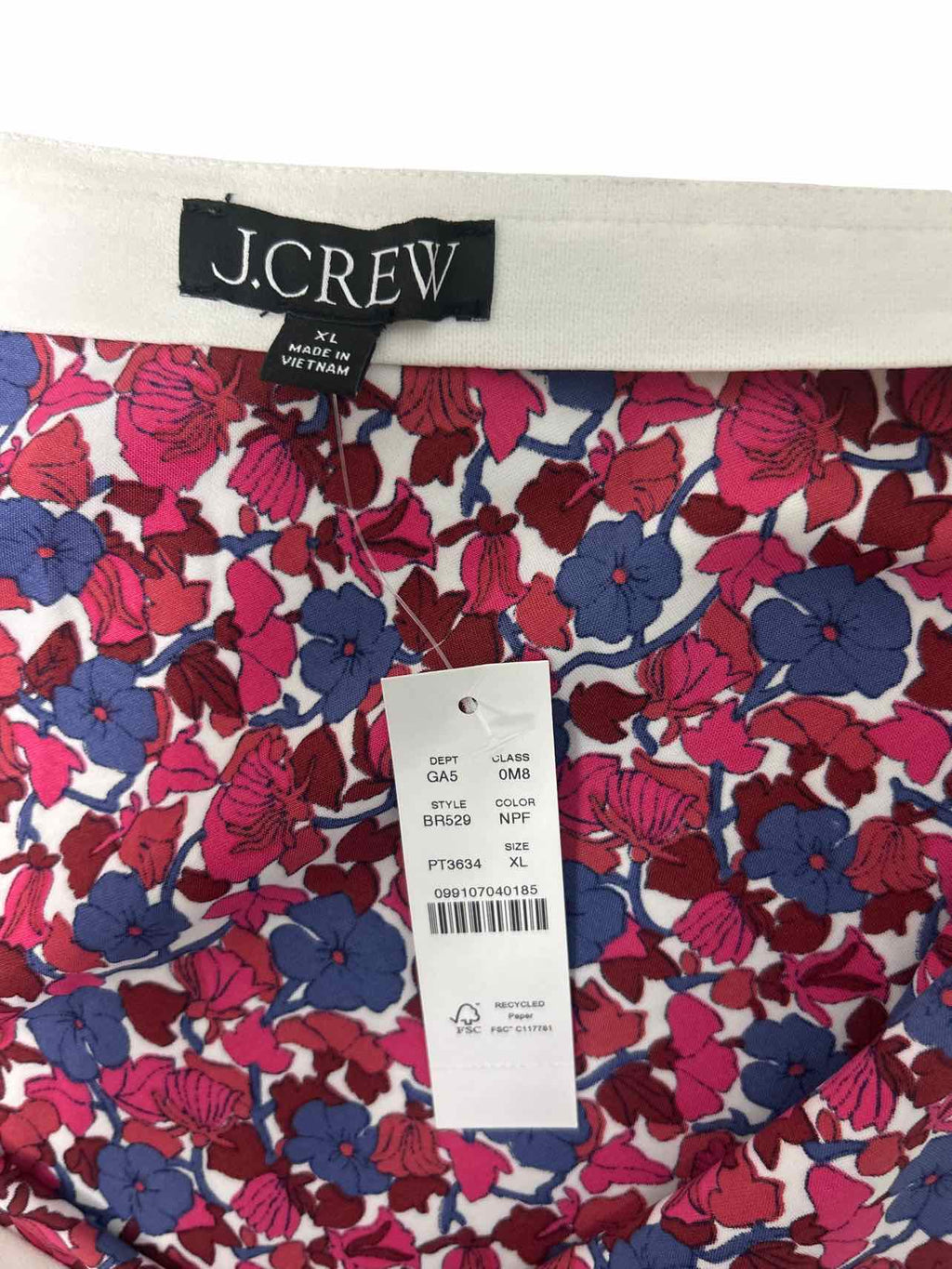 JCREW NWT GWENYTH SLIP MIDI BERRY FLORAL SKIRT SIZE: XL
