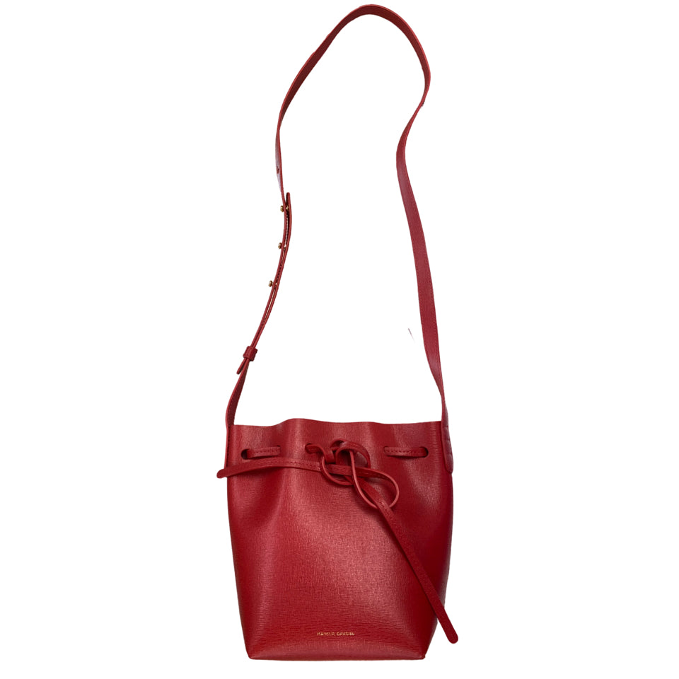 MANSUR GAVRIEL RED FLAMMA FLAME MINI BUCKET BAG