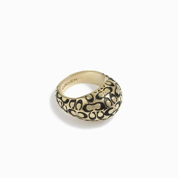 COACH RESEN LOGO COCKTAIL RING