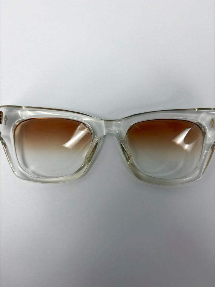 JACQUES MARIE MAGE DEALAN CLEAR ACETATE BROWN GRADIENT SUNGLASSES 150-201