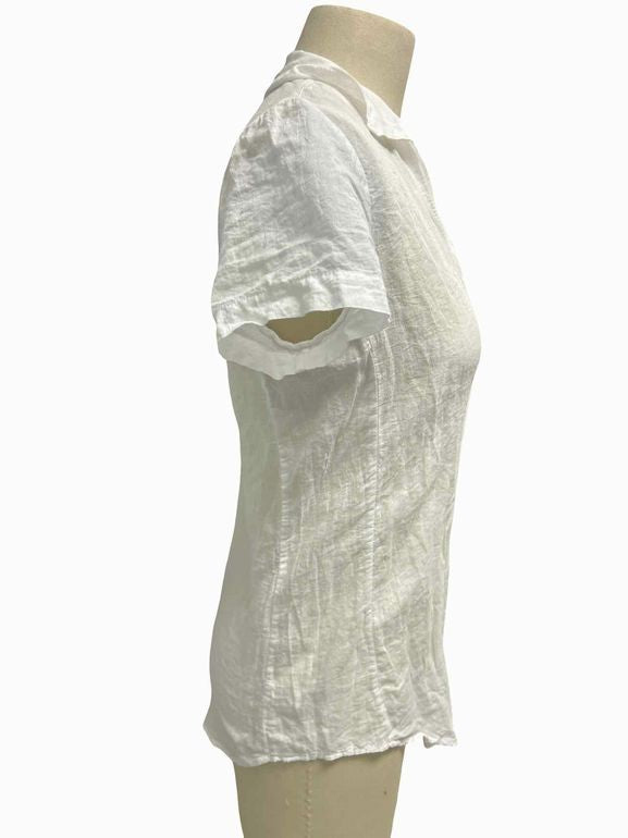 HAZEL BROWN 100% COTTON CAP SLEEVE BLOUSE GARMENTORY SIZE: 2