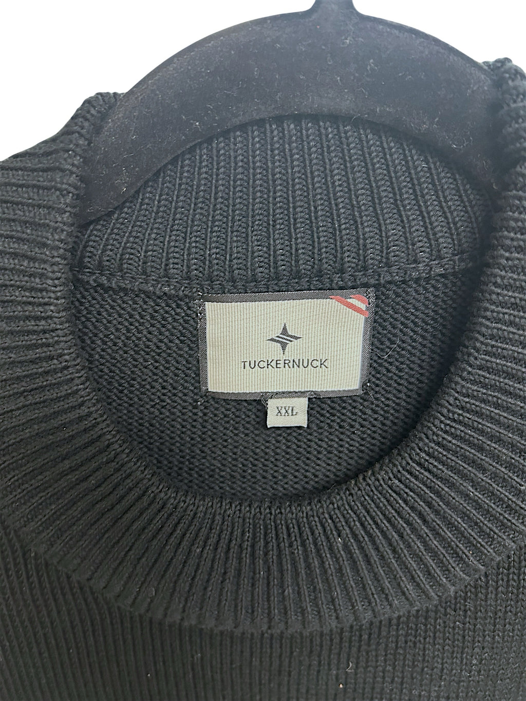 TUCKERNUCK  BEXLEY BLACK COTTON  SWEATER GOLD BUTTONS SIZE XXL