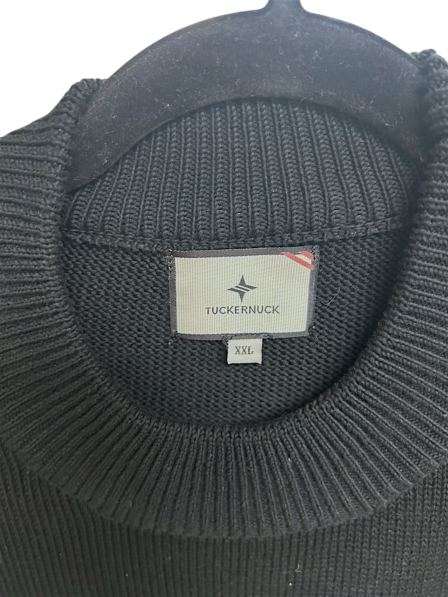 TUCKERNUCK  BEXLEY BLACK COTTON  SWEATER GOLD BUTTONS SIZE XXL