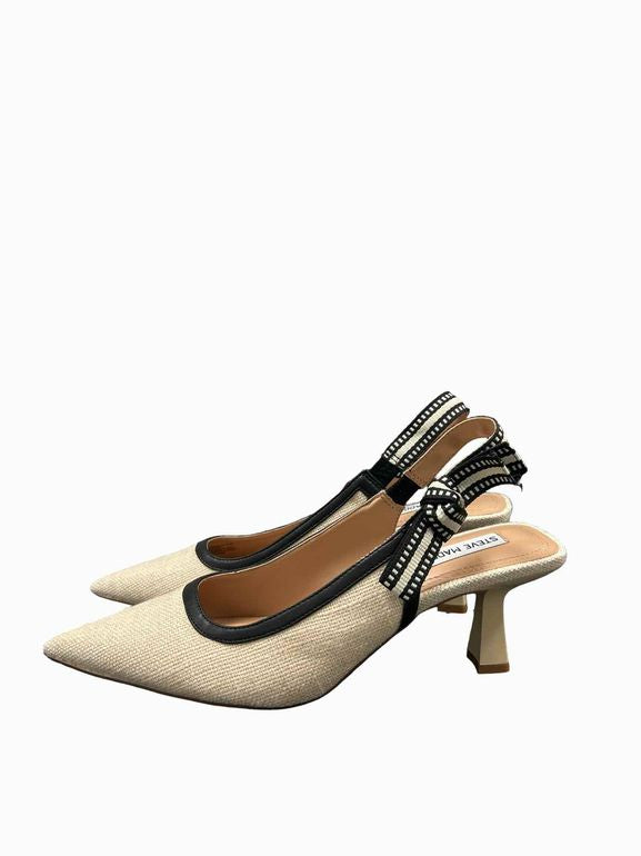 STEVE MADDEN SVALEREE SLINGBACK KITTEN SANDAL SIZE: 9.5