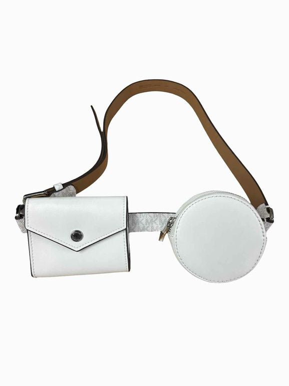 MICHAEL KORS LOGO BELT + DOUBLE POUCH FANNY SIZE: L/XL