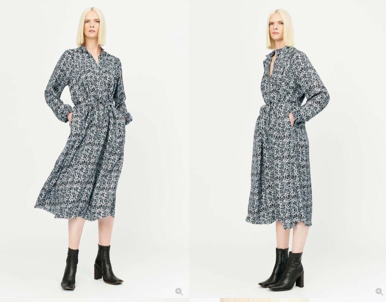 RAQUEL ALLEGRA BELTED SERENITY DRESS PAINTED RIVERS SIZE: 0