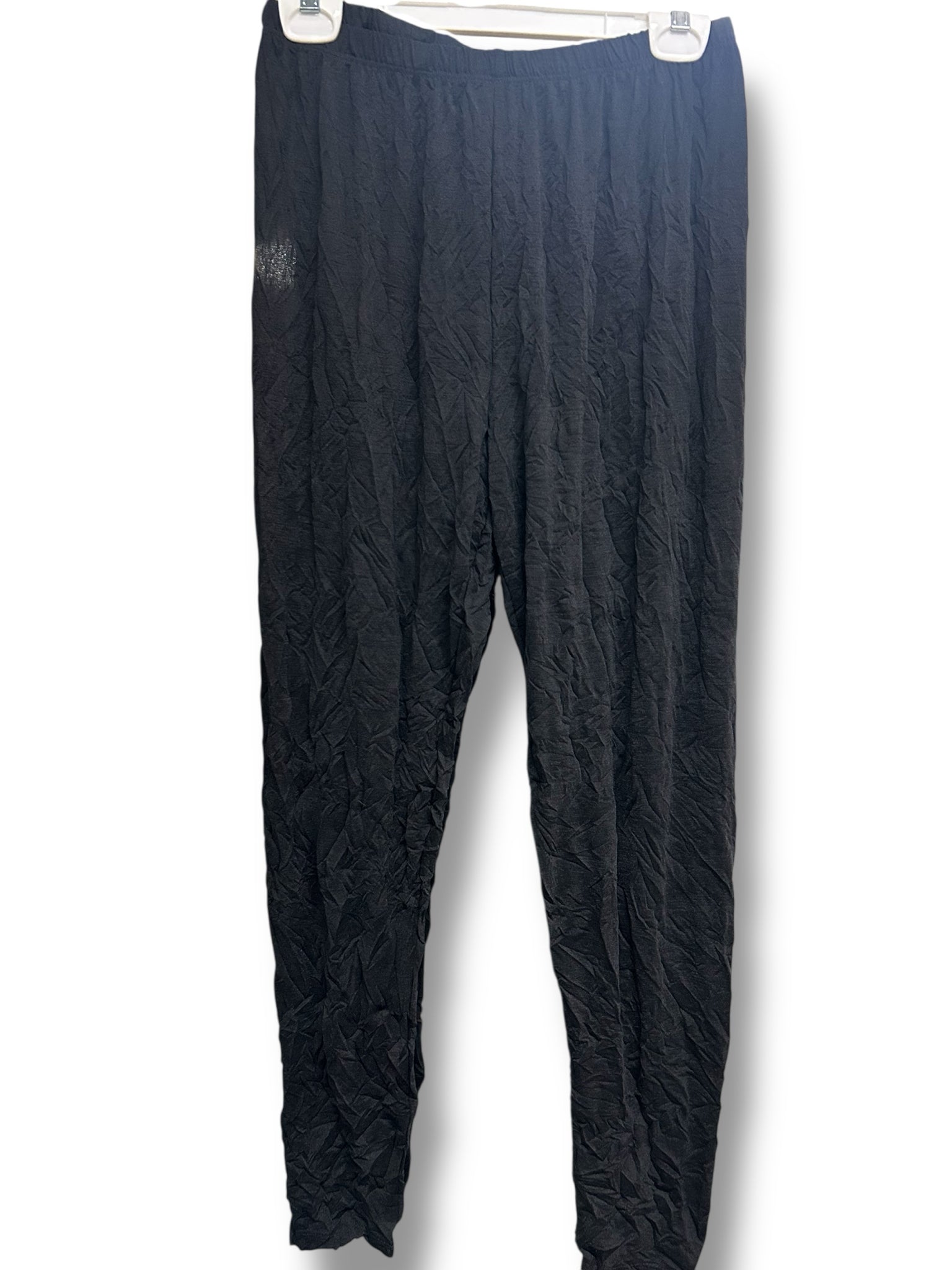 NWT CHALET CRINKLE BLACK PULL ON LAGENLOOK PANTS SIZE MEDIUM