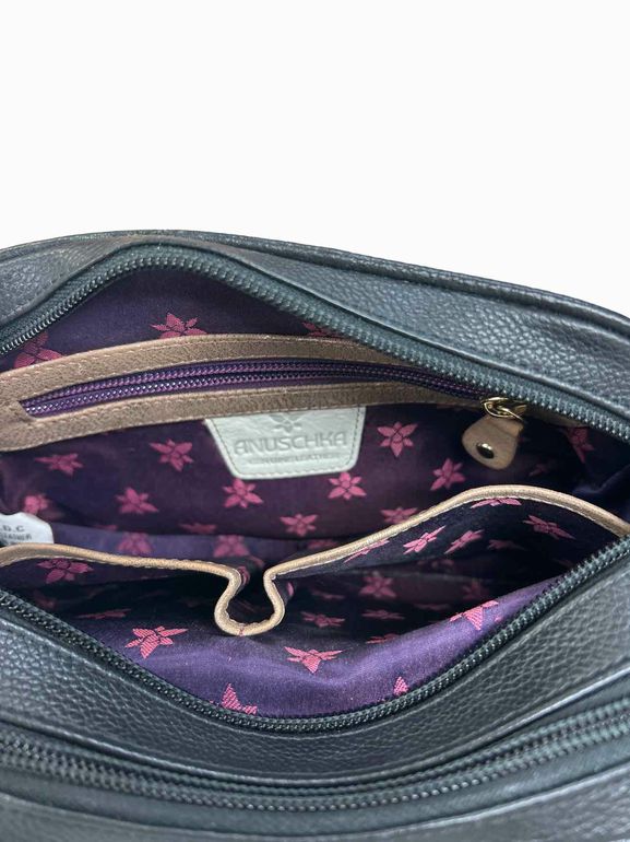 ANUSCHKA  HANDPAINTED TWIN TOP MESSENGER CROSSBODY