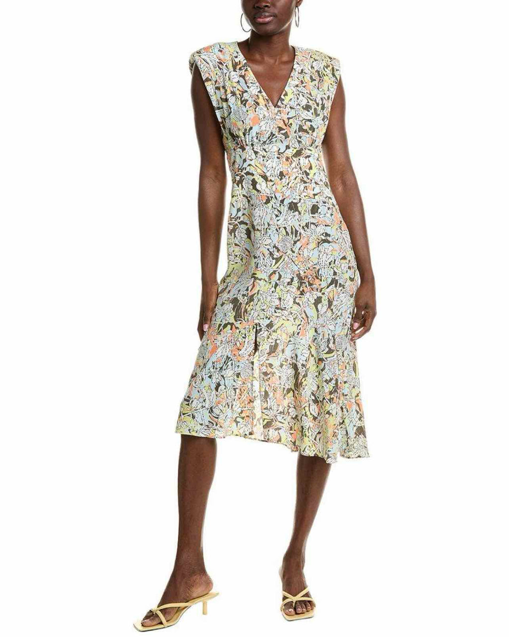 EQUIPMENT NWT NICOLETTE SILK DREAM BLUE MULTI DRESS SIZE: 4