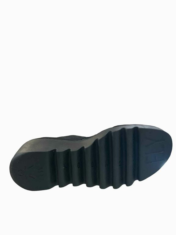 FLY LONDON BILU PLATFORM WEDGE SANDAL SIZE: 39