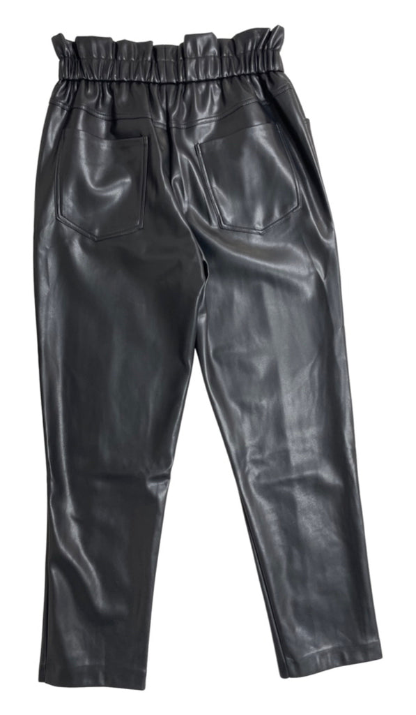 SEN VEGAN LEATHER HIGH WAIST BLACK PANT SIZE XS