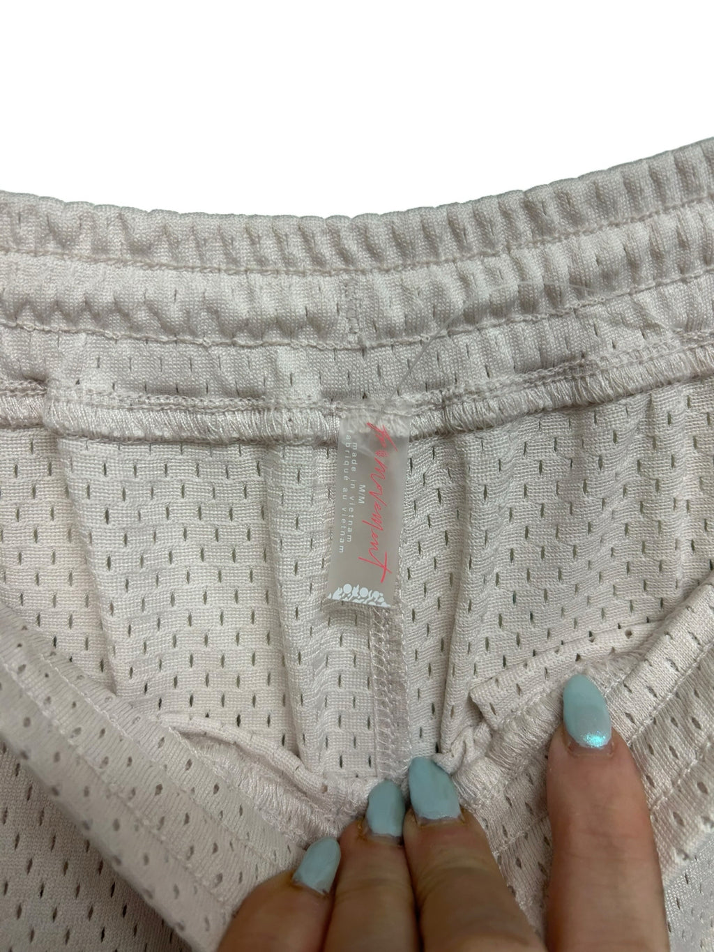 FP MOVEMENT OVERTIME WIDE LEG MESH OFF WHITE PANTS SIZE MEDIUM