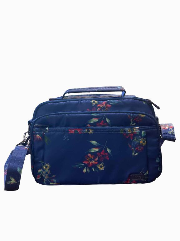 LUG SCOOP CROSSBODY BAG IN BOUQUET BLUE