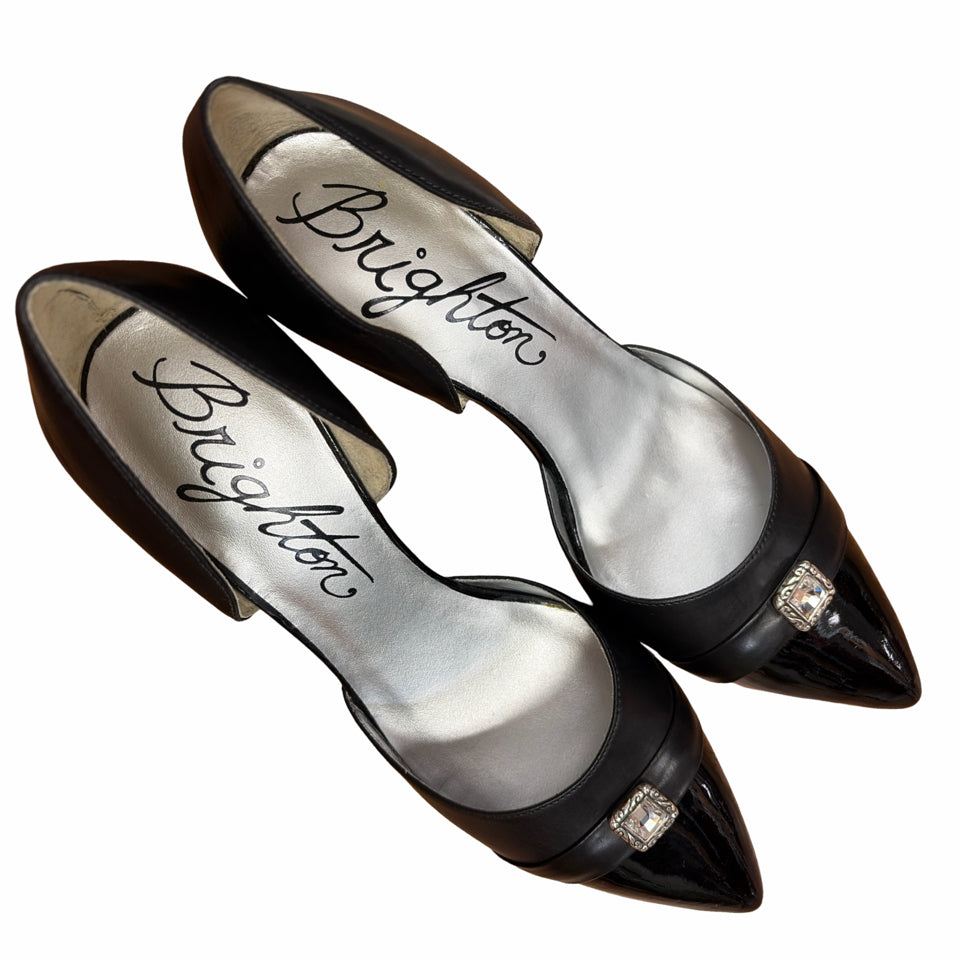 BRIGHTON LEATHER YOLO POINT TOE PUMP SIZE 10