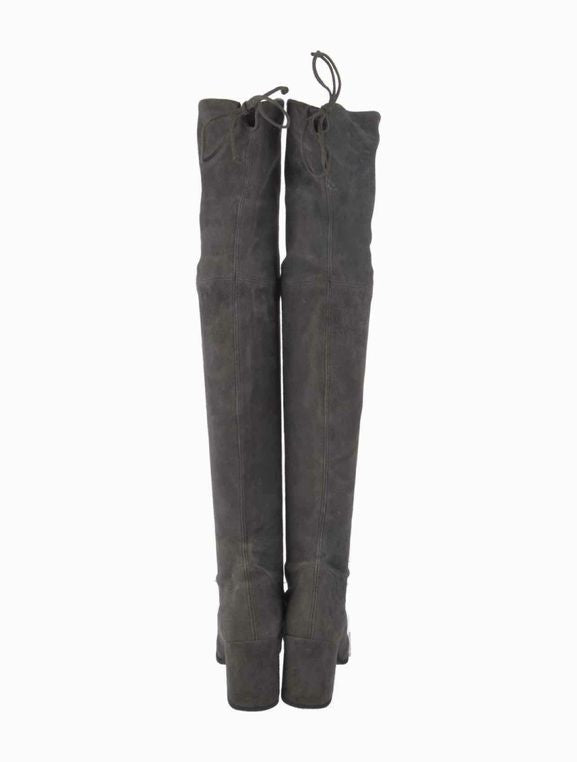 STUART WEITZMAN  HIGHLAND OTK SUEDE THIGH HIGH BOOTS SIZE: 9