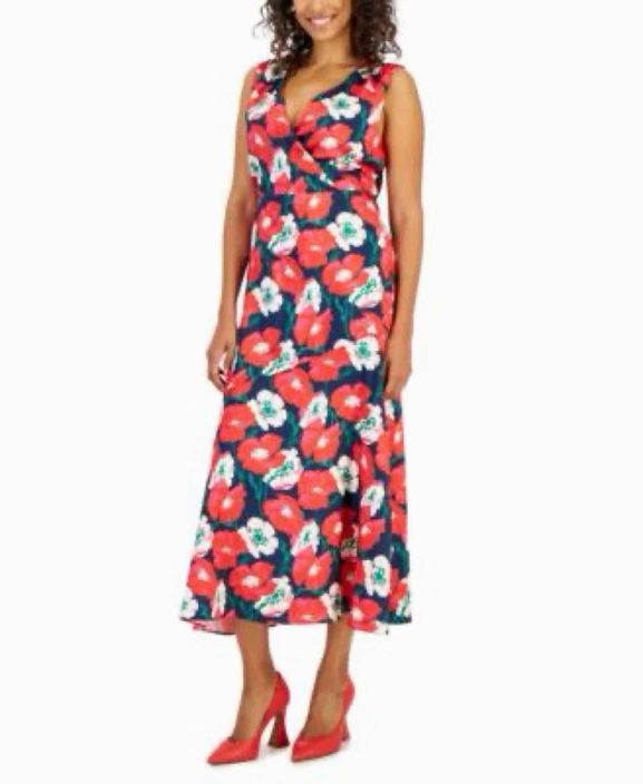 SAM EDELMAN NWT! POPPY FLORAL PRINT VNECK MAXI SIZE: 12