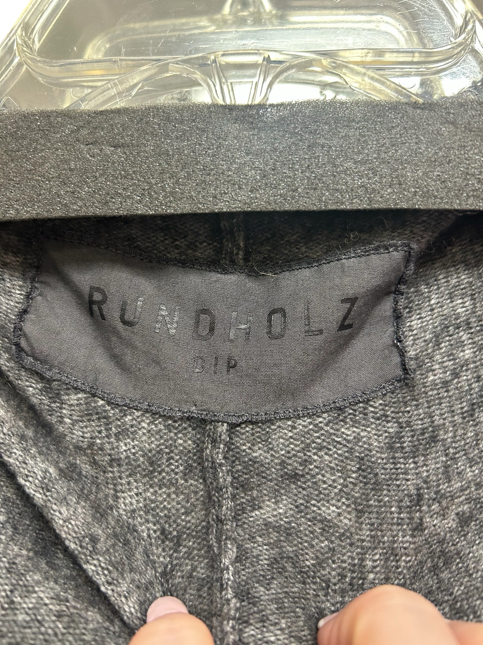 RUNDHOLZ DIP OVERSIZE WRAP SWEATER GRAY SIZE SMALL