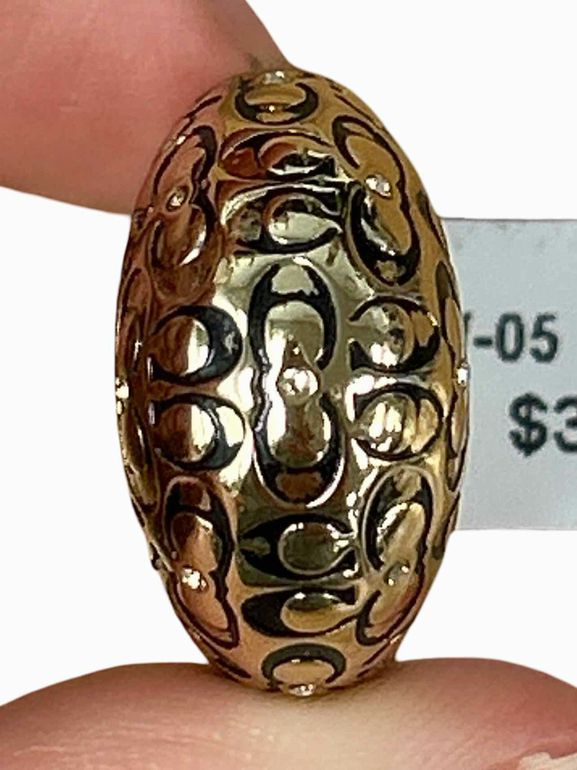 COACH RESEN LOGO COCKTAIL RING