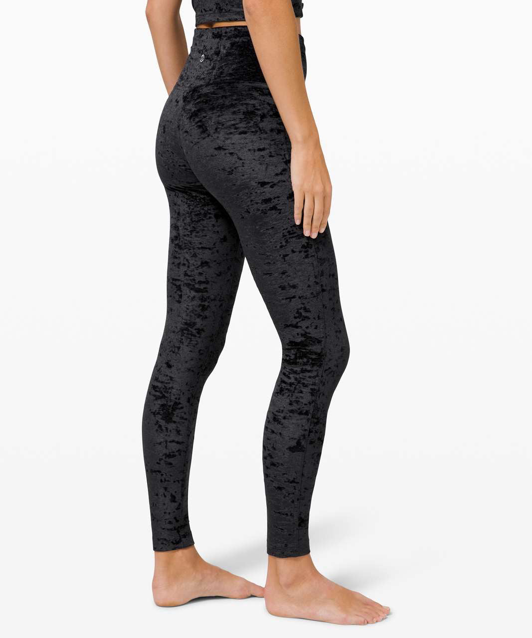 LULULEMON WUNDER UNDER LOUNGE VELVET CRUSHED BLACK SIZE 8