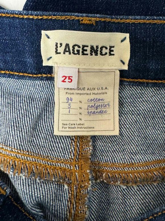 L'AGENCE SADA HIGH RISE CROP DENIM JEANS IN SEQUOIA SIZE 25 - WEARHOUSE  CONSIGNMENT