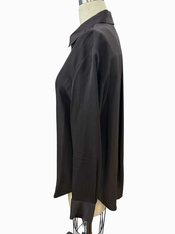 THEORY SUNAYA SILK MODERN BLOUSE SIZE: M