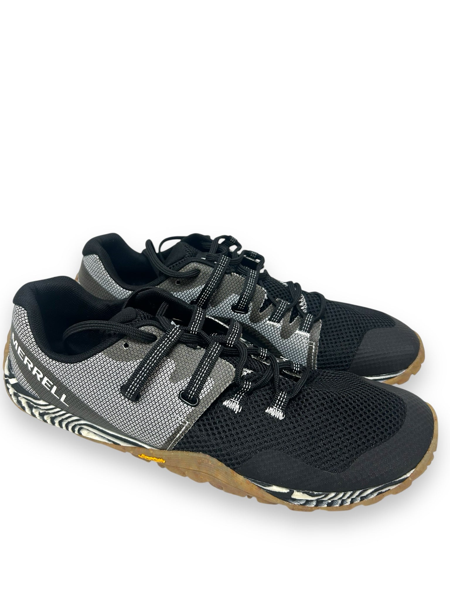 MERRELL NEW W/BOX: TRAIL GLOVE 6 HIKING BLACK WHITE SIZE 11