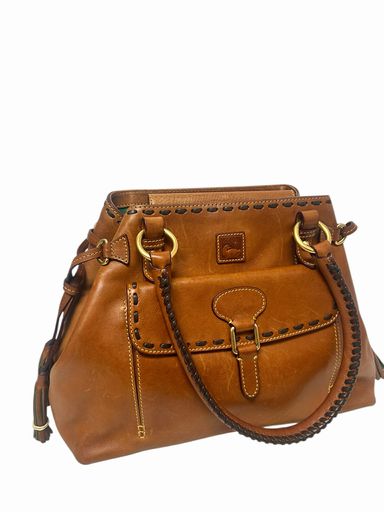DOONEY AND BOURKE FLORENTINE VACHETTA LEATHER SHOULDER BAG
