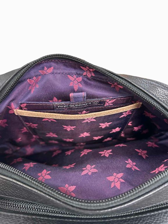 ANUSCHKA  HANDPAINTED TWIN TOP MESSENGER CROSSBODY