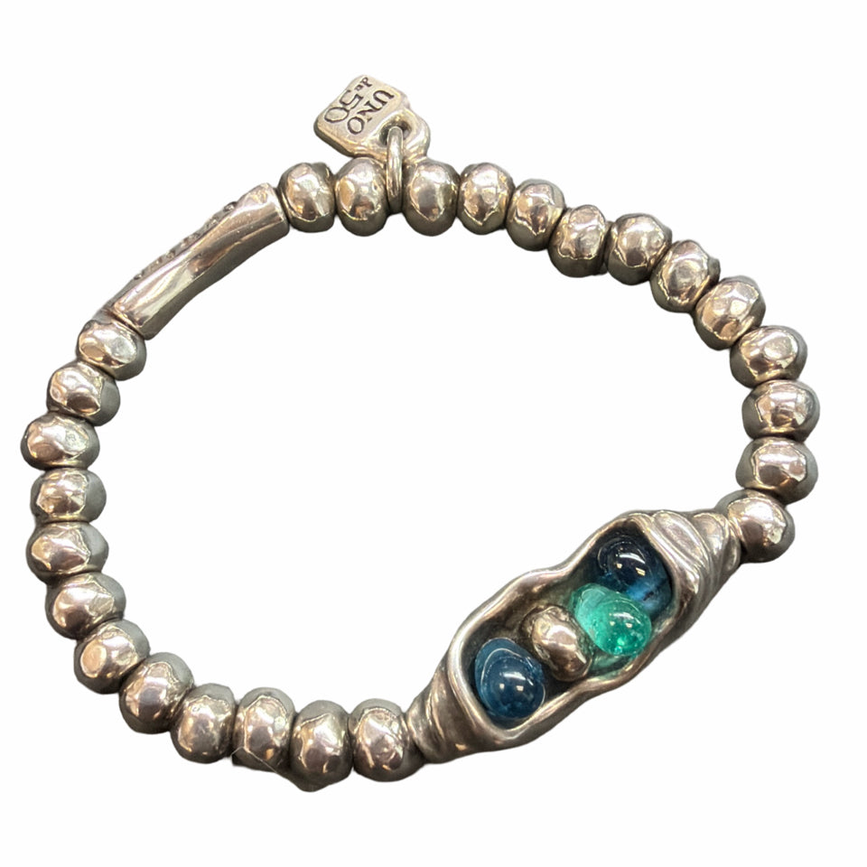UNO DE 50 STRETCH SAHARA SILVER PLATED BRACELET