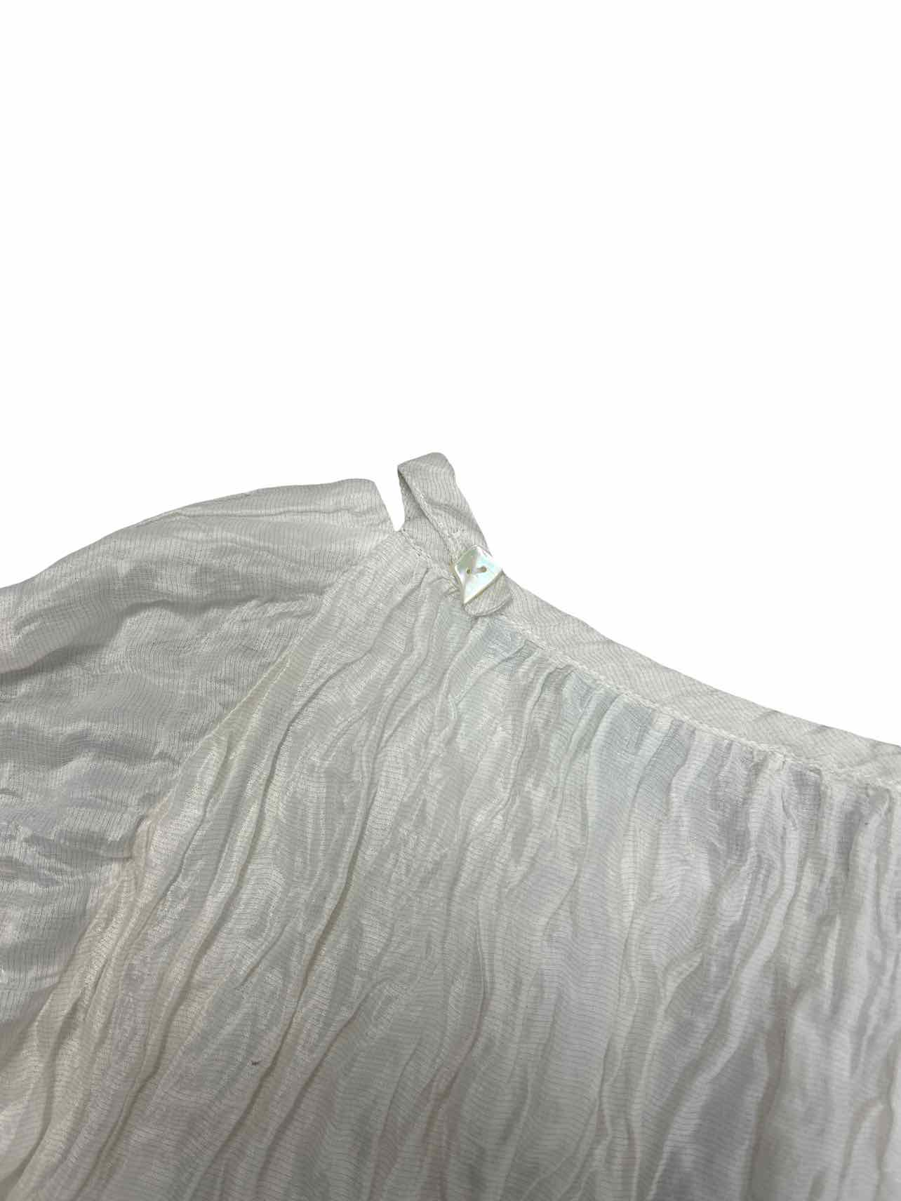 RENLI SU MULBERRY SILK CRINKLED BLOUSE SIZE: S