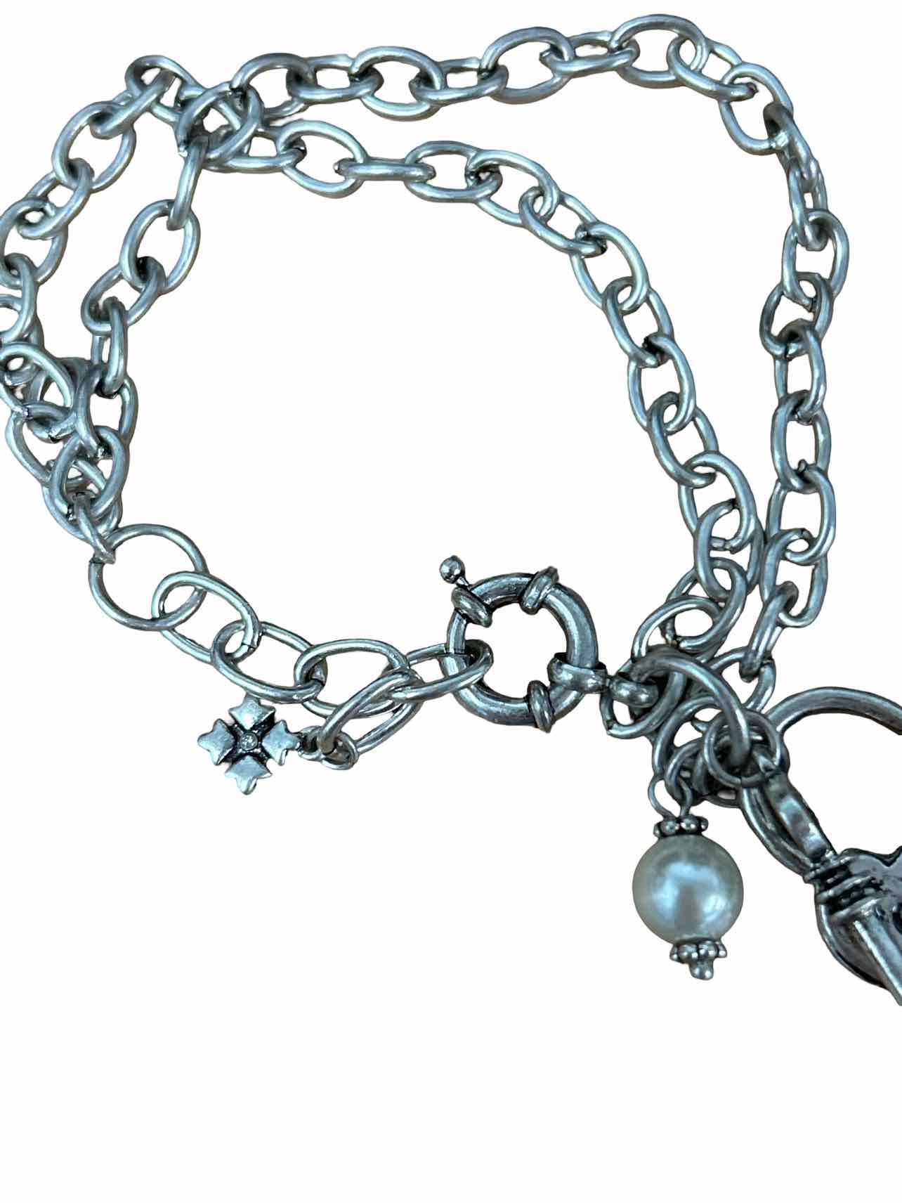 PATRICIA NASH LOCK AND KEY COLLECTION ENJOY THE MOMENTS DOUBLE STRAND CHARM BRACELET
