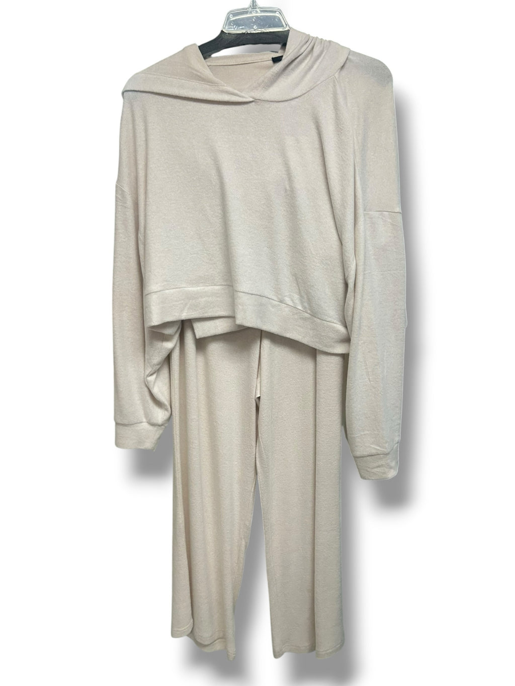 NWT QUINCE BRUSHED LOUNGE CROP HOODIE AND STRAIGHT LEG PULL ON PANTS SIZE XL
