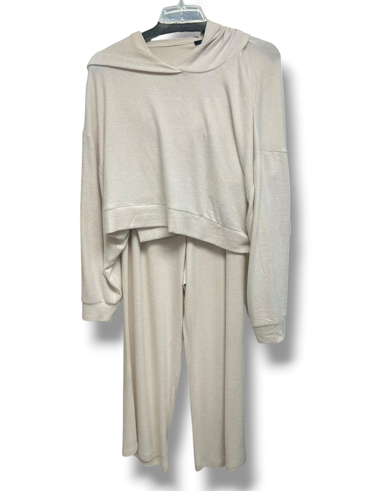 NWT QUINCE BRUSHED LOUNGE CROP HOODIE AND STRAIGHT LEG PULL ON PANTS SIZE XL