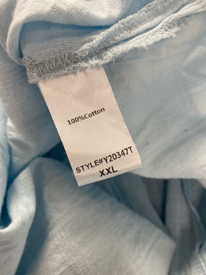 TUCKERNUCK POMANDER PLACE LIGHT BLUE CAROLINA CAFTAN SIZE XXL