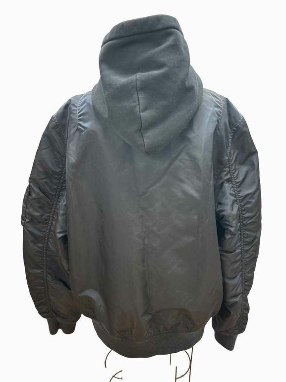 ALPHA INDUSTRIES MA-1 BATTLEWASH FLIGHT JACKET REMOVEABLE HOOD SIZE: XL