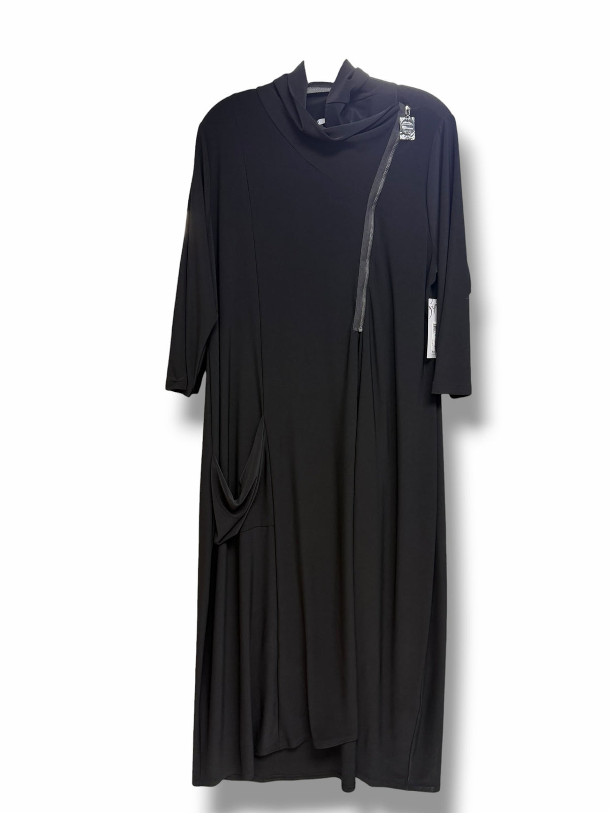 NEW WITH TAGS SYMPLI ZEST BLACK POCKET 3/4 LENGTH SLEEVE LAGENLOOK DRESS