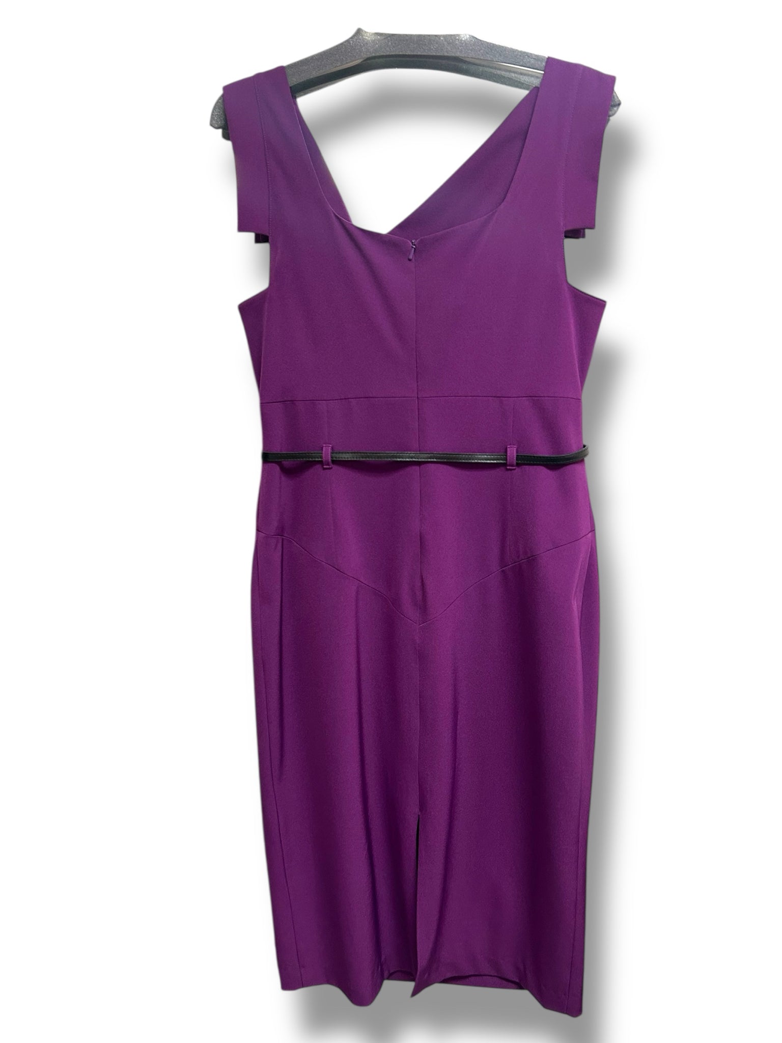 BLACK HALO WOMEN'S JACKIE O BELTED SHEATH DRESS SIZE 12