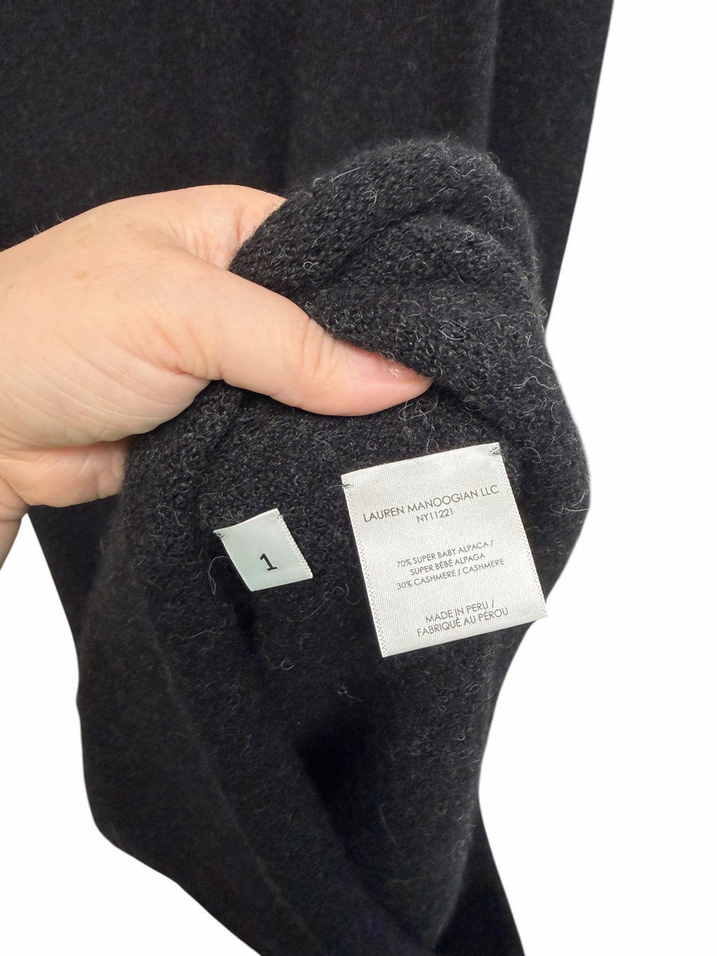 GARMENTORY LAUREN MANOOGIAN BABY ALPACA SWEATER DRESS DARK GRAY SIZE 1
