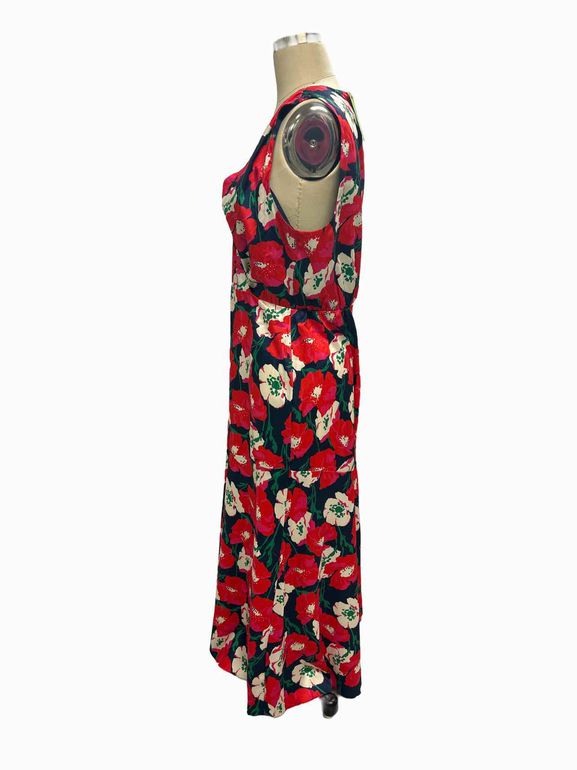 SAM EDELMAN NWT! POPPY FLORAL PRINT VNECK MAXI SIZE: 12