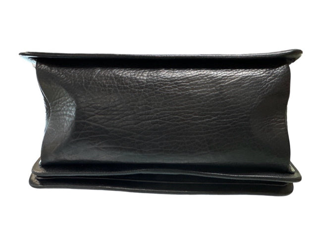 PIERRE HARDY ALPHA  PEBBLED LAMBSKIN LEATHER CROSSBODY BLACK