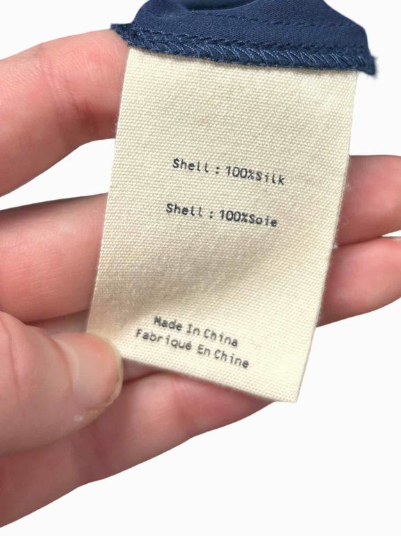 L'AGENCE KAYLA DRAPED SILK BLOUSE SIZE: M