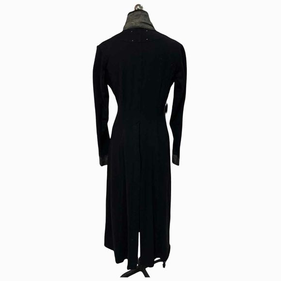 JAGA BUYAN 100% COTTON PAINTED ACCENT AVANTE GARDE TAIL BLACK COAT SIZE 1