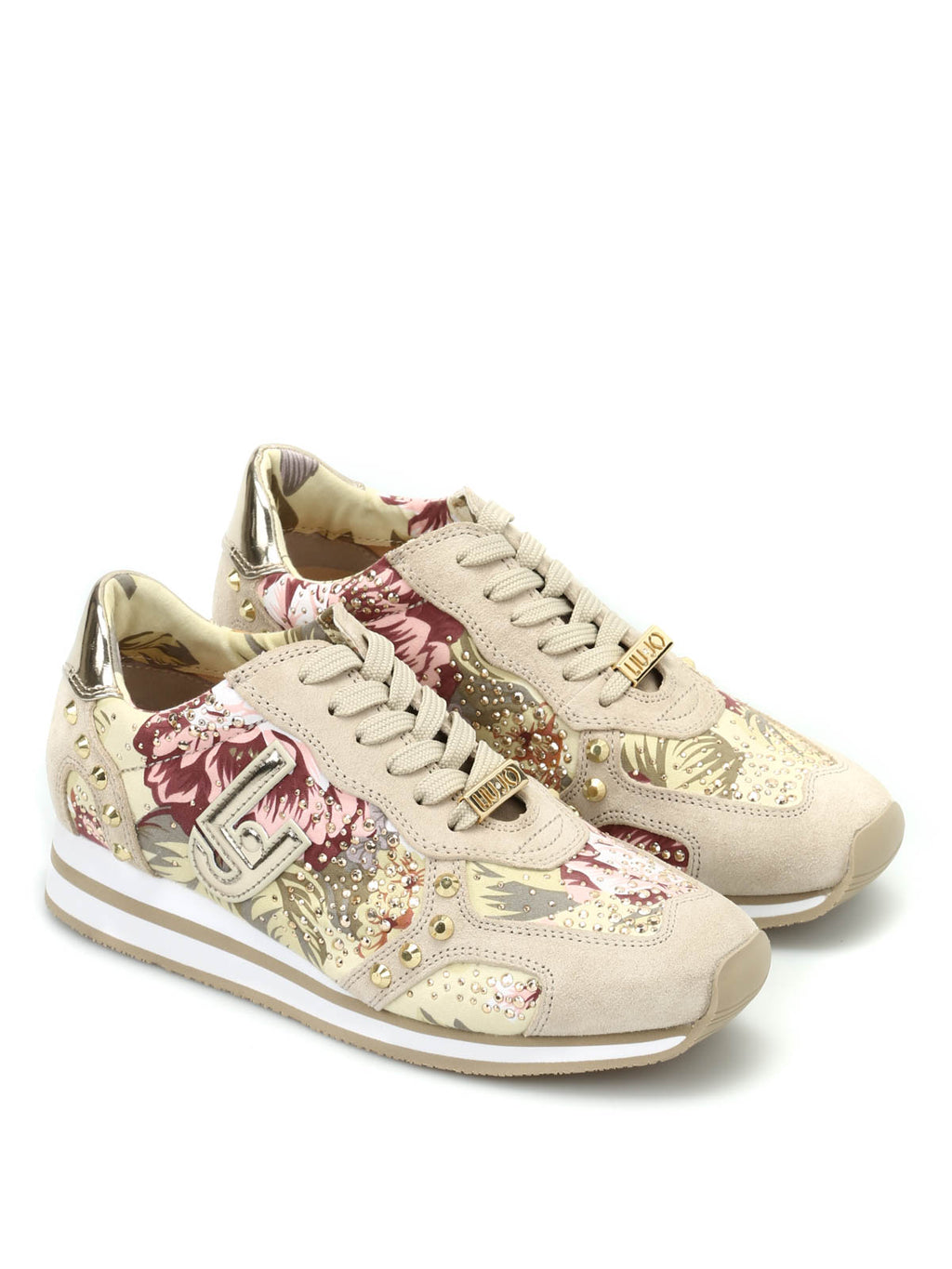 LIU JO MARGUERITE EMBELLISHED TRAINER SNEAKERS SIZE 37 US 7