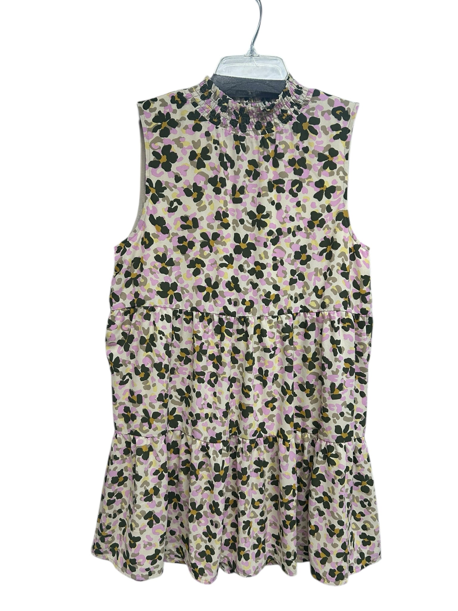 SANCTUARY SPRING BABYDOLL FOLIAGE PATTERN MINI DRESS SIZE MEDIUM